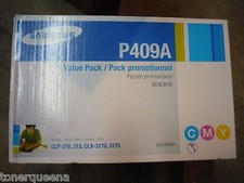 New  3PK Genuine Samsung CLP-315,CLP-310,CLX-3175,CLX-3170,CLP-315 Toner P409A picture