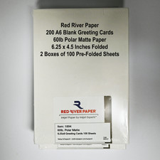 200 Sheets-Red River 60lb Polar Matte-A6-6.25