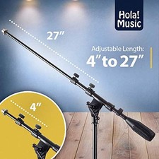 HOLA MUSIC MIC STAND W/ADJUSTABLE HEIGHT FOR HOME, STUDIO, OFFICE OR STAGE - picture