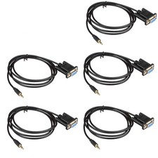 5 PCS DB9Pin Female To DC3.5mm Serial Cable 6Feet Black PC Accessories DIY picture