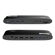 2 Monitors DisplayLink Docking Station 100W Charging 5xUSB-A Ethernet SD/TF Slot picture