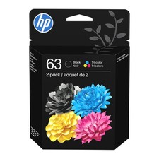 HP L0R46AN#RFD 63 Color and Black Ink Cartridge Combo, Original Ink for picture