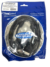 TopSync Video/Monitor VGA/SVGA Cable 6' L Heavy Duty 15 Pin HD15M To HD15M picture