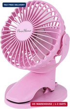 PureHome Portable Clip Fan Battery Operated,3 Speeds USB Rechargeable Mini Table picture