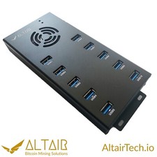 AltairTech 10-Port USB 3.0 Hub with 120W PSU for Gekkoscience Compac F USB Miner picture