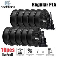 10KG GEEETECH 3D Printer Filament Regualr PLA Black 1.75mm PLA Consumables US picture
