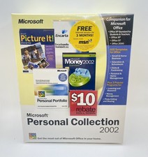 Microsoft Personal Collection 2002 Encarta, Money,Picture It,Office PP (SEALED) picture