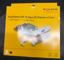 Delock SuperSpeed USB 10 Gbps PCI Express X4 Card 90299 / 4043619902996 picture