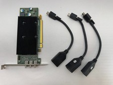 Matrox M9138 LP PCIe x16 1GB 3x Mini DisplayPort Video Card w/ 3 DP Adapter Cabl picture