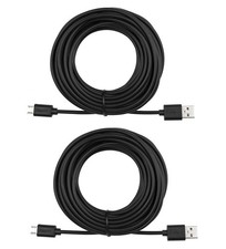 Smays 2-Pack 25ft Power Extension Cable Compatible for 25 Feet, Black  picture