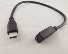 1pc USB 3.1 Type C Male Plug to Mini USB Female Adapter Data Charger Sync Cable picture