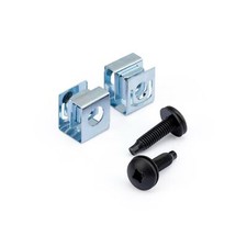 StarTech CLPSCRW1032 50Pk 10-32 Server Rack Black Screws w Slide On Clip Nuts picture