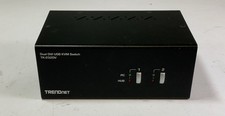 TRENDnet TK-232DV 2-Port Dual Monitor DVI KVM Switch with Audio, Black 