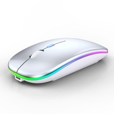 WREANU Wireless Bluetooth 1.1*2.3*4.4 in, Silver Mouse picture