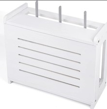 Router Shelf Wall Mount Wifi Router Storage Box Modem Cable Cover Organize Power picture