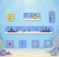 SpongeBob SquarePants Mechanical Keyboard Keycap Set, 8-Key Cute Theme picture