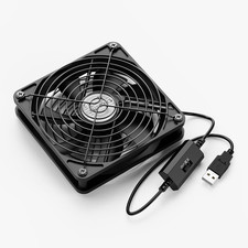 ELUTENG 120Mm Fan with 3 Speed 5V USB Powered Case Fan 1500PRM Gaming PC Portabl picture
