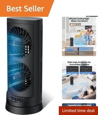 Lightweight Table Fan with Adjustable Airflow & 12h Timer - Perfect for Bedroom picture