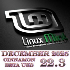 Linux Mint 22.3 “Beta” Cinnamon – Bootable Live/Installer USB (64‑Bit) Fast Ship picture