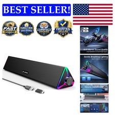 Compact Stereo Soundbar with Dynamic Audio & Touch Lighting - Ideal for Gaming picture