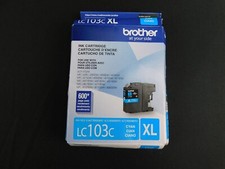 Brother LC103C XL Cyan Ink Cartridge EXP 03/2025 600 Page Yield picture