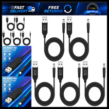 5PCS USB Power Supply Adapter Cable 5V to 9V DC Converter 5.5x2.1mm Jack 0.95m picture