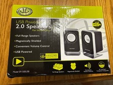 Gear Head Powered 2.0 Desktop Speaker System Model SP1500USB Open Box picture