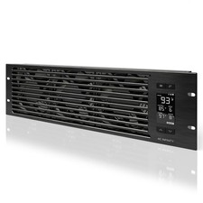 AC Infinity CLOUDPLATE T9, Rack Mount Fan Panel 3U, Exhaust Black picture