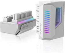 Shield ATX 24-Pin 180° Angle Adapter, Infinity Mirror ARGB, White picture