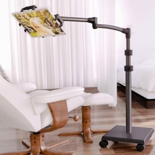 G2 Deluxe Premium Tablet Floor Stand with Long Extension Arm Adjustable Rolling picture