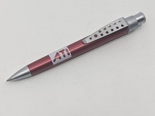 Vintage ATI Graphics Ball Point Pen, Red/Silver, NOS, Rare Computer Collectible picture