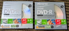 Memorex Mini DVD R 1.4GB 30 Min Camcorder Disc Blank Recordable Lot of 2 New picture