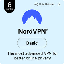 NordVPN Basic, 6 Months, 10 Devices, Most Advanced VPN, Digital Code picture