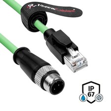 M12 D-Code 4 Pin Male to RJ45 Ethernet Cable Flexible for Automation Application picture
