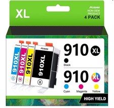 Acaves 910XL Compatible Ink Cartridge 4-Pack BK/C/M/Y for HP OfficeJet 8010 picture