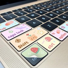 Cute Bear Cat Keyboard Stickers Laptop Partial Keyboard Skin Decorative Decals picture