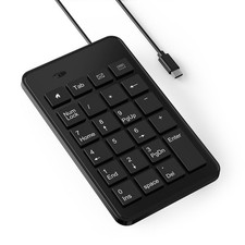 CBUS Wired USB-C Numeric Keypad for Laptop, 23 Keys Numpad USB-C, Black picture