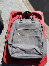 Ytonet Gray Multi-Compartment Gym School Laptop Hiking Backpack Bag USB Port picture