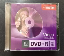 10 Pack Imation DVD-R Video Discs Blank New Unused. 16x. 2 Hr. picture