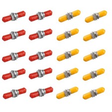 20 PCS Fiber Optical Coupler ST To ST Bulkhead Connector Simplex Singlemode picture