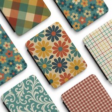 Retro Floral Daisy Vintage Plaid Pattern Kindle Paperwhite 7