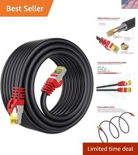 100ft Cat 8 Ethernet Cable - Ultra-Fast 40Gbps Network Cable for Smart Devices picture