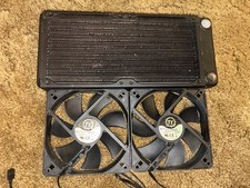XSPC 240mm Black Radiator w/ 2 x Thermaltake TT-12025 120mm Fans picture