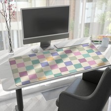 Colorful Checkerboard Mouse Pad Pastel Gaming Office Desk Decor for Teenagers picture