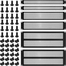 Moxweyeni 6 Pcs 1U 2U 4U Server Rack Blank Panel Spacers Metal Spacer Plate Lot picture