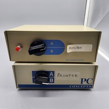Vintage Data Transfer Switch Input Output A/B. Lot Of 2 picture