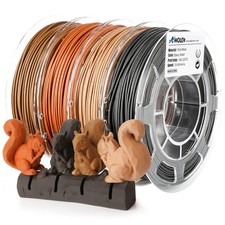 Wood Filament Bundle 3D Printer Filament Wood Sets,Walnut,Cherry,Bamboo picture