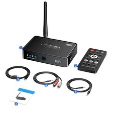 2.4Ghz Bluetooth 5.1 Receiver Wireless NFC to RCA Stereo Audio Amplifier Adapter picture