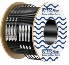4 Core OM3 Multimode LC to LC Outdoor Fiber Patch Cable 75m246ft, OD-5mm... picture
