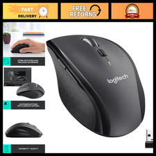 Wireless Full Size Mouse 2.4 GHz, Ergonomic Design, Long Battery Life, Black picture